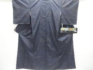 大特価品　未使用品　枝花模様織り出し本場泥大島紬着物(7マルキ)